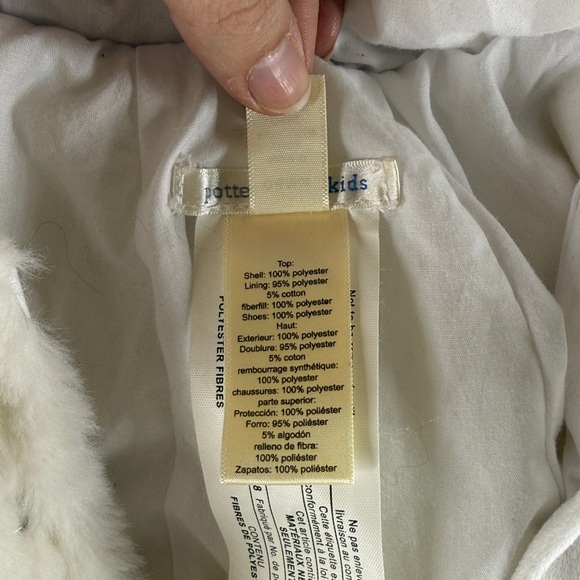 Pottery Barn Kids White One Piece Duck Baby Halloween Costume 0-6 Months 3-6 M - Picture 9 of 9